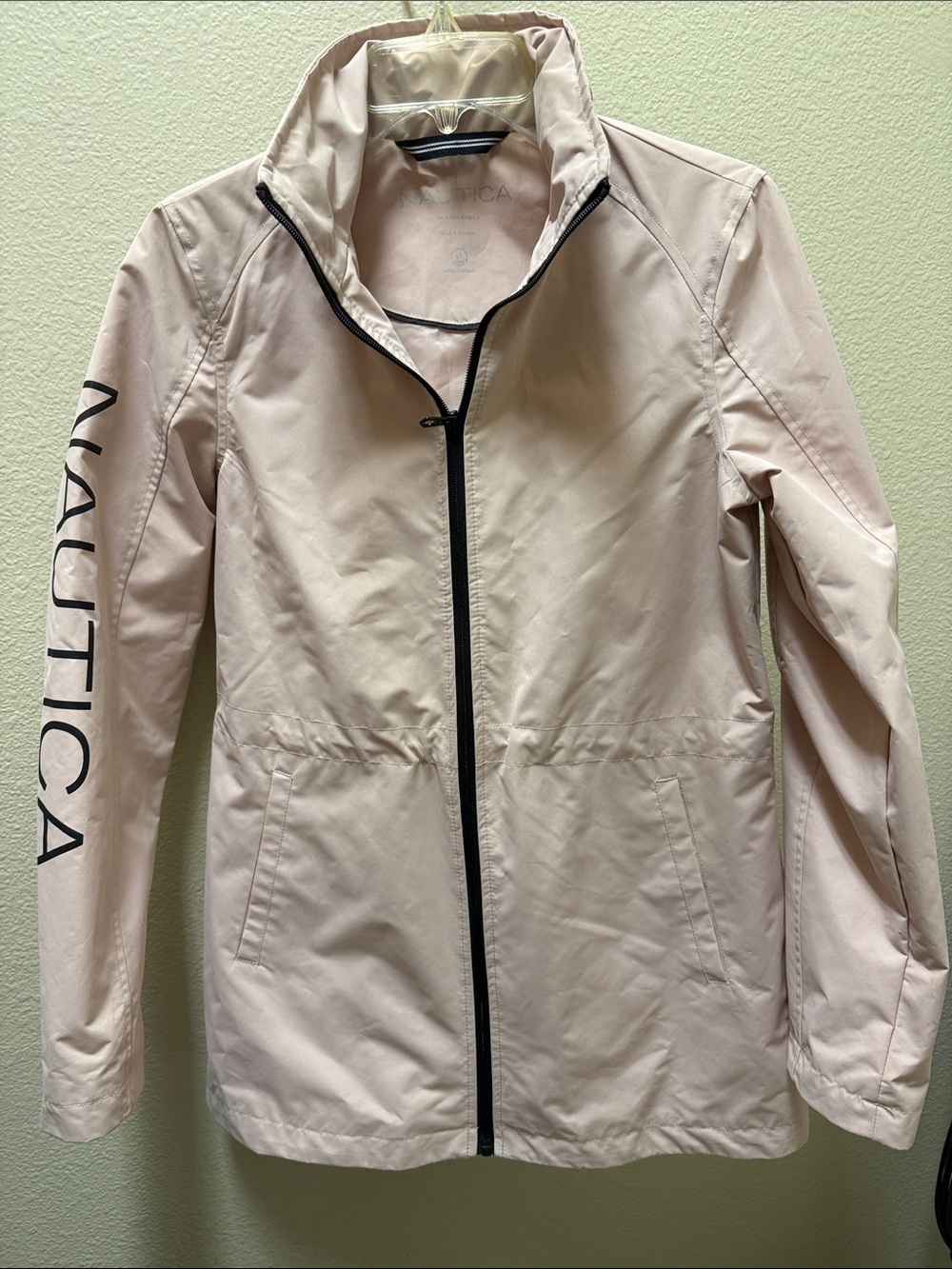 Nautica Women's Pale Pink Lightweight Zip Jacket